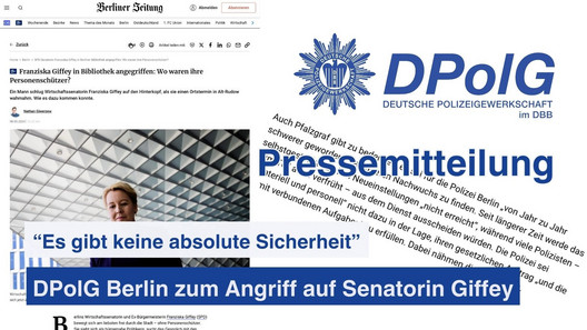 Die DPolG Berlin äußert sich zu den Angriffen auf Politikerinnen und Politiker. Dabei geht es um Gefährdungsbewertung, Dauerausschreibung beim Landeskriminalamt, Debattenkultur.